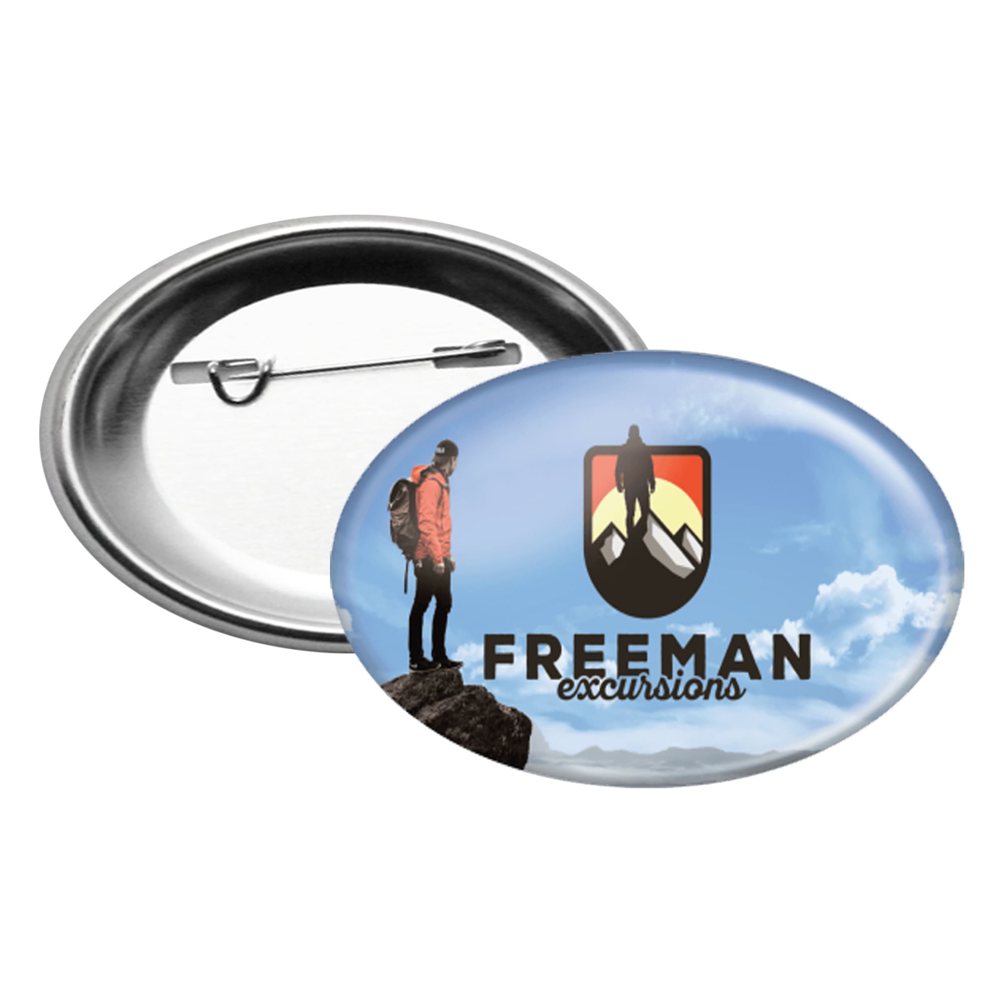 Button Badge Oval