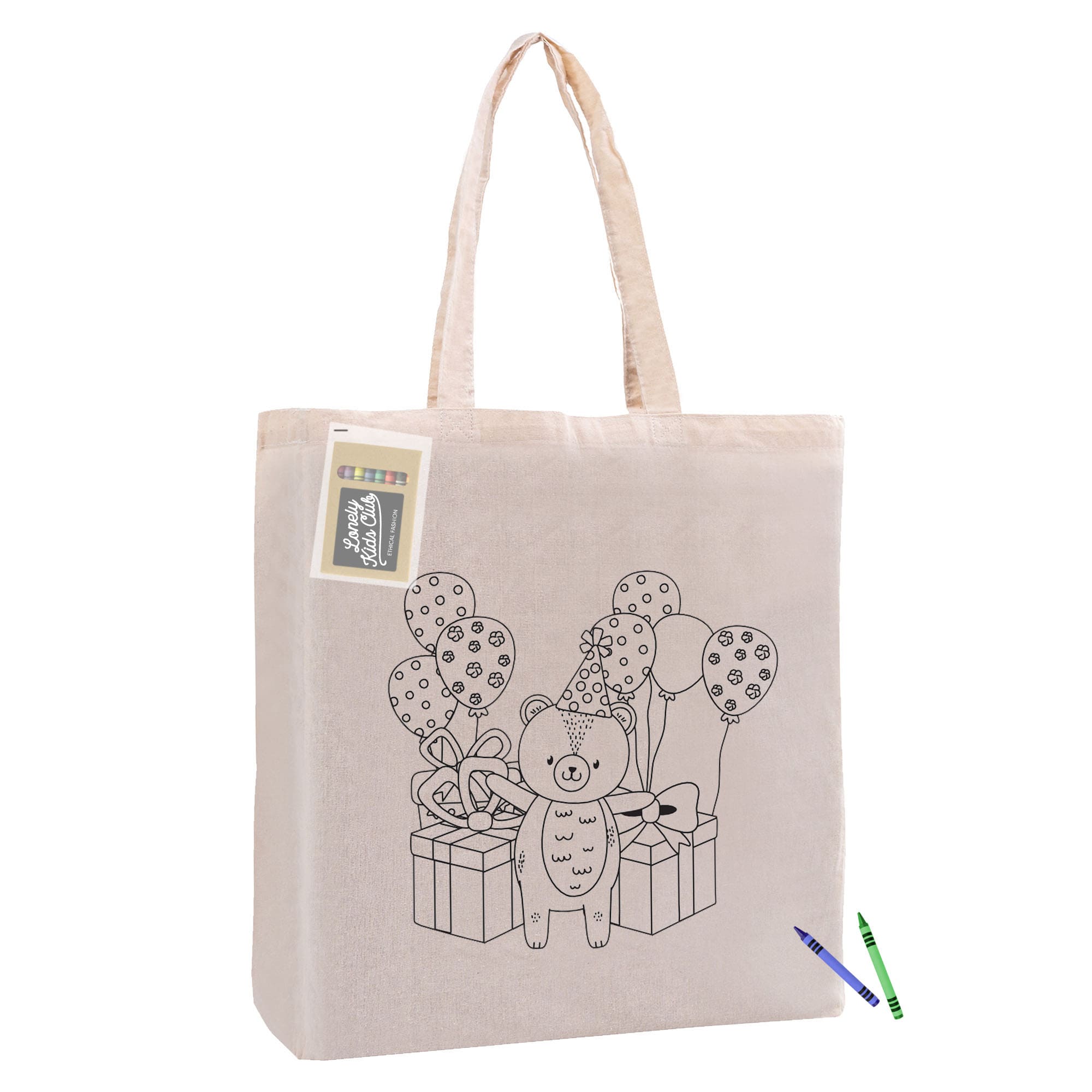 Colouring Calico Bag With Gusset