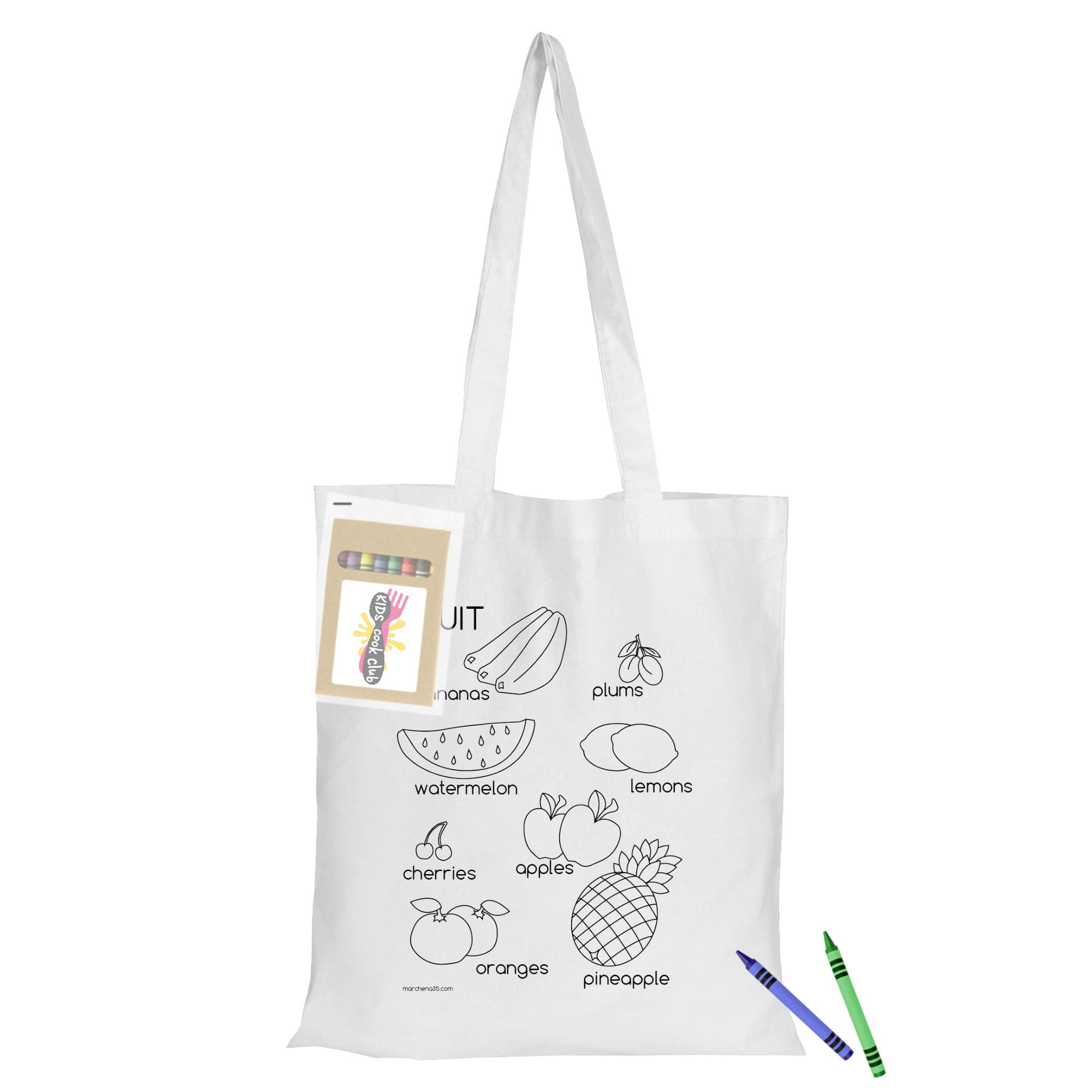 Colouring White Calico Bag No Gusset Eco