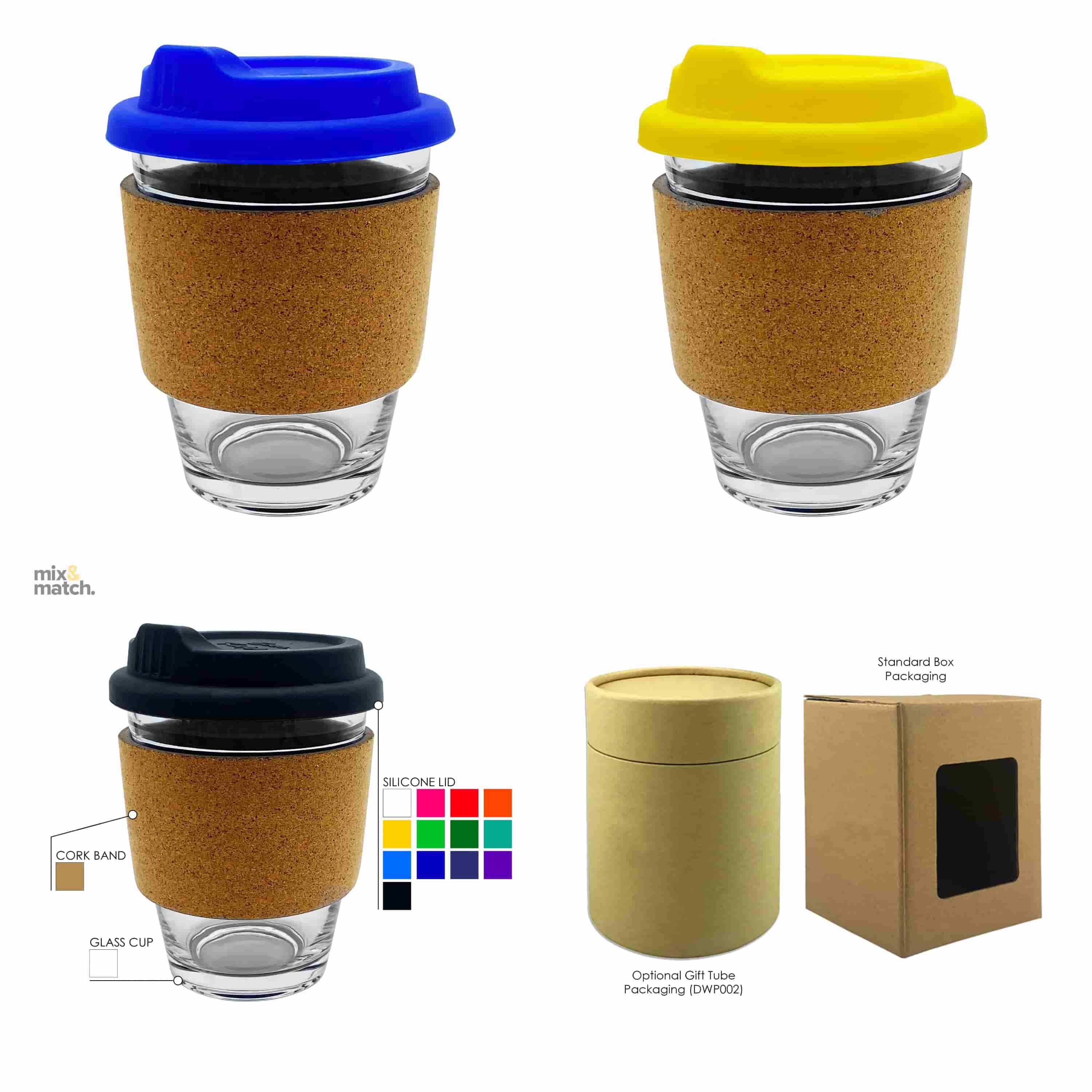 EK013 Carlo Glass Coffee Cup – Cork