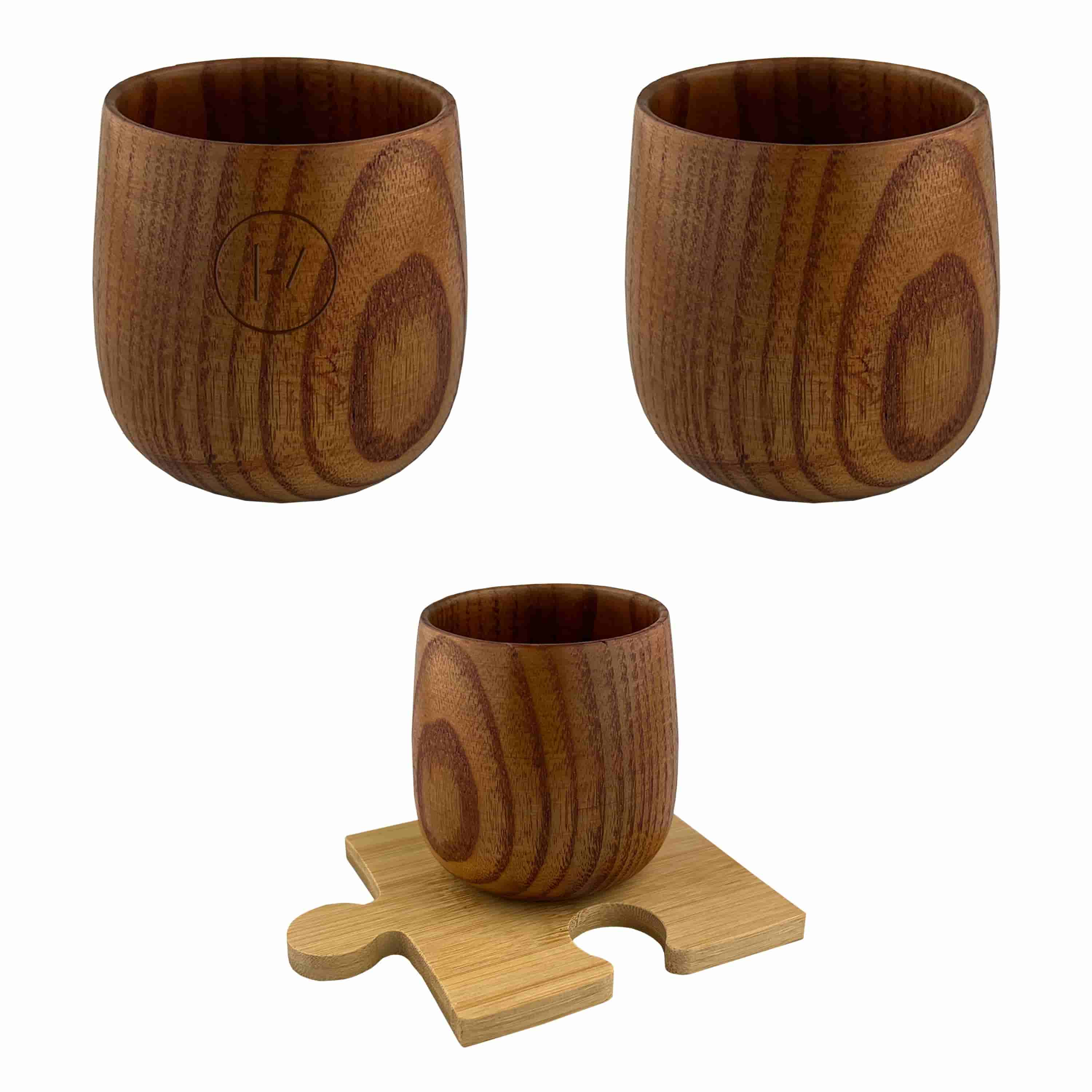 EK021 Large Wooden Coffee Cup