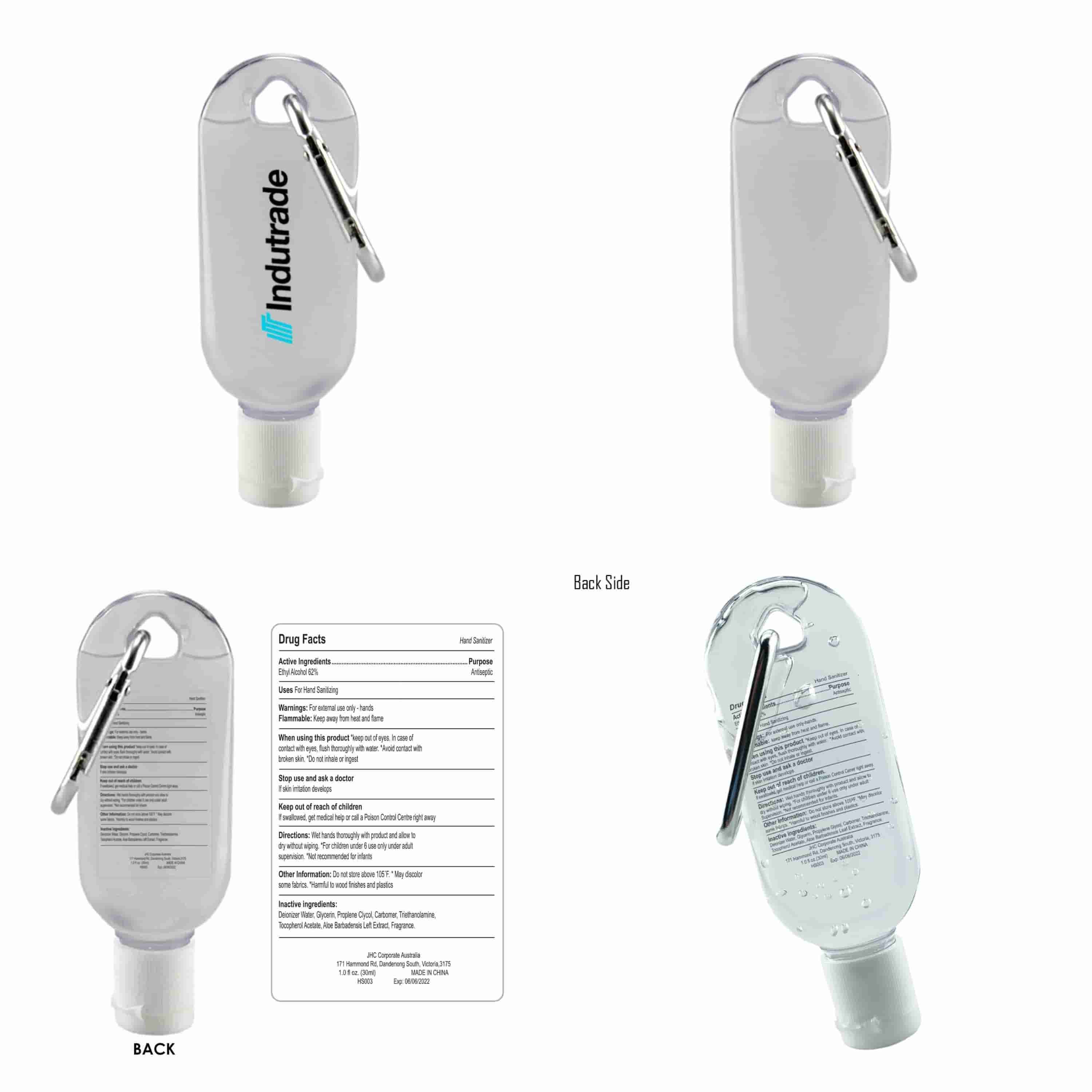 HS003 30Ml Gel Hand Sanitizer With C