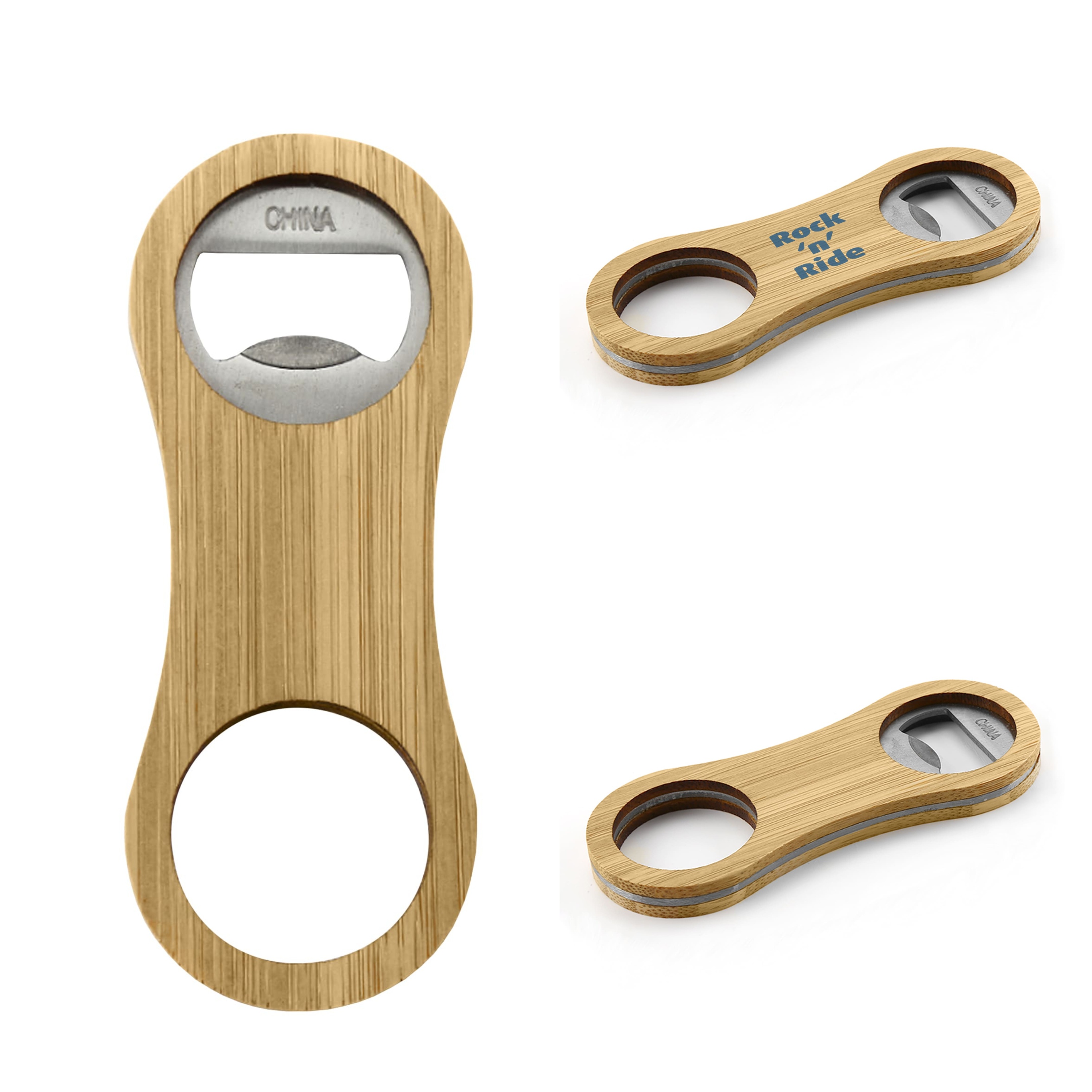 KRB021 Intox Bamboo Bottle Opener Key Ring