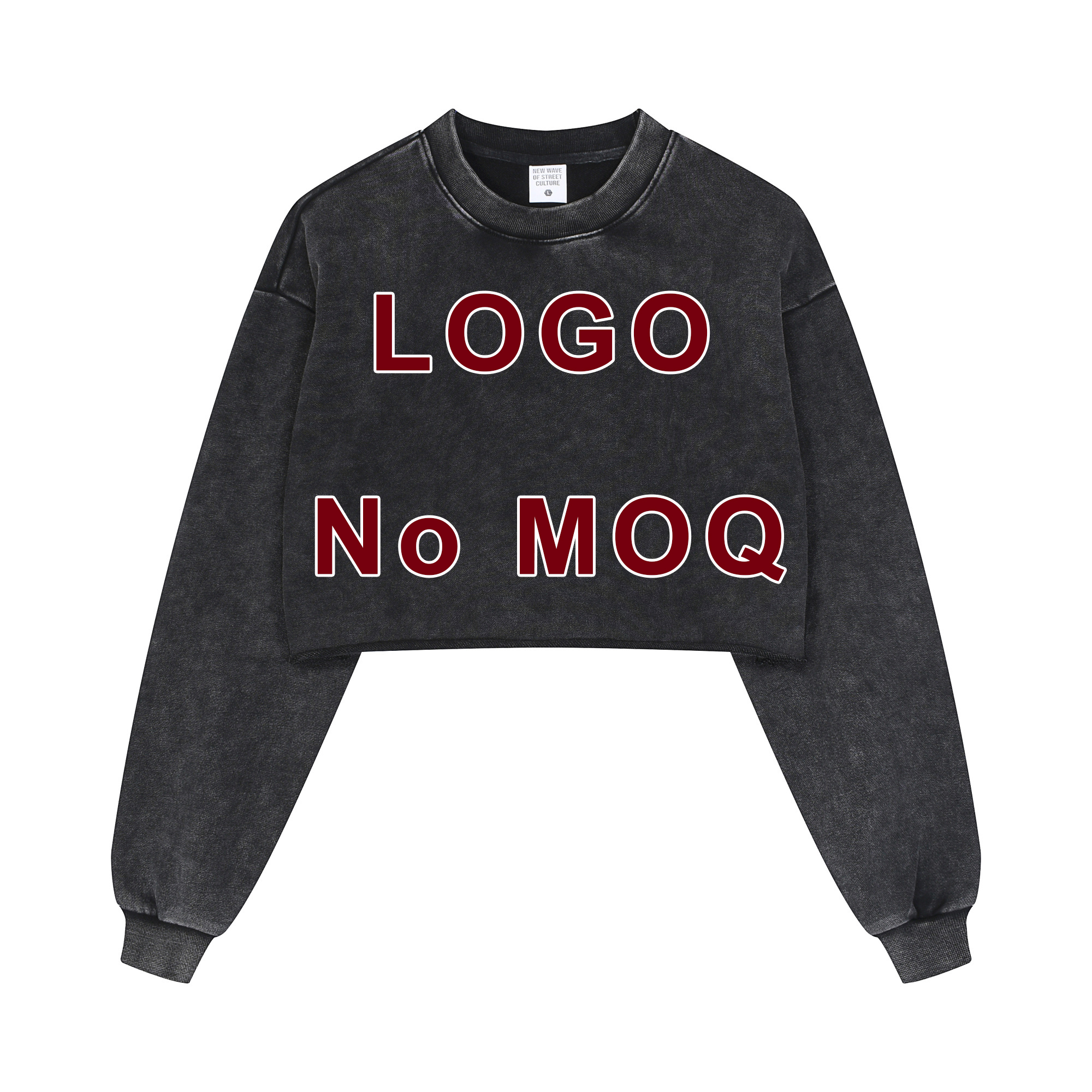 Snowflake Round Neck Short Blouse (Worn) 