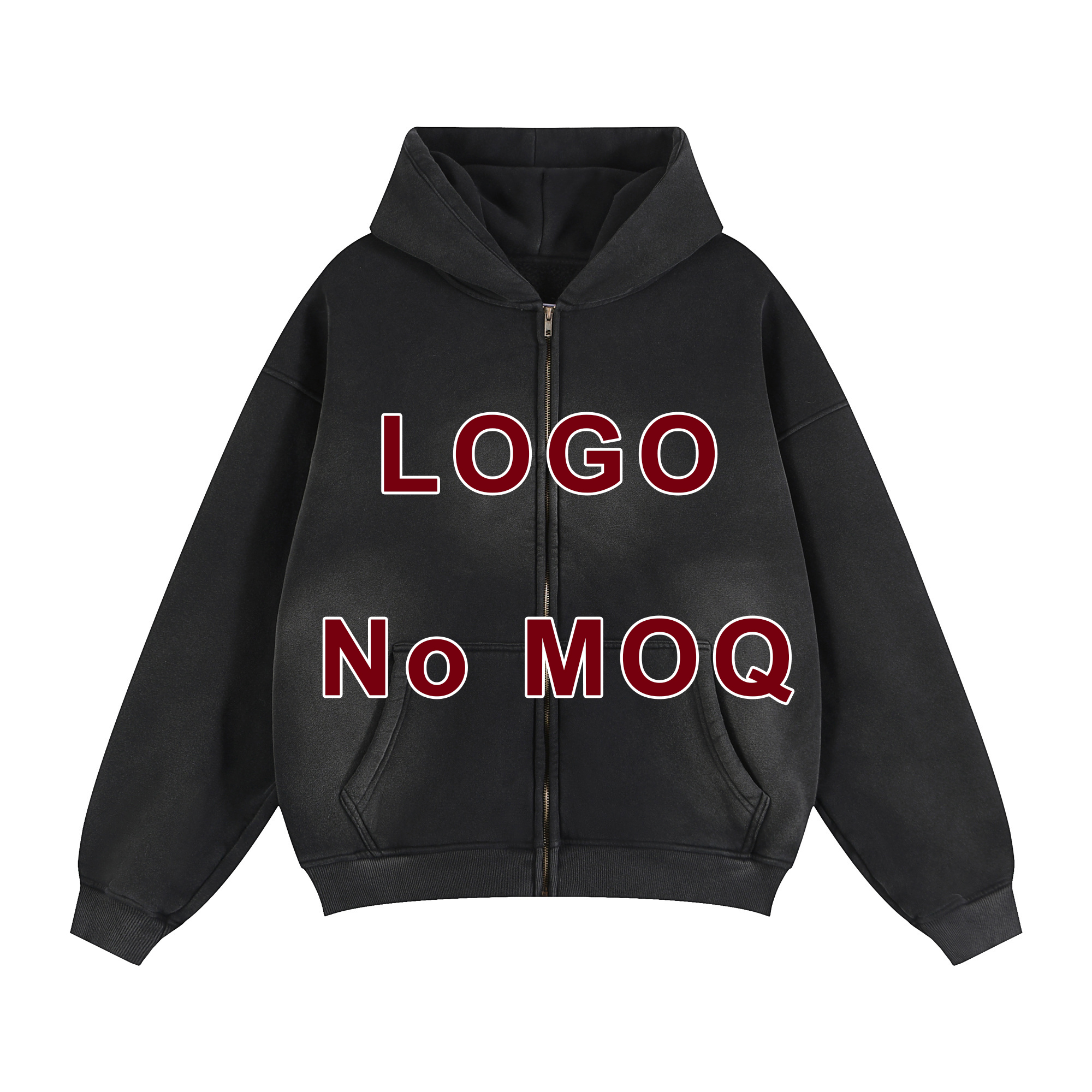 Horse Zip Hoodie(Plus Fleece)