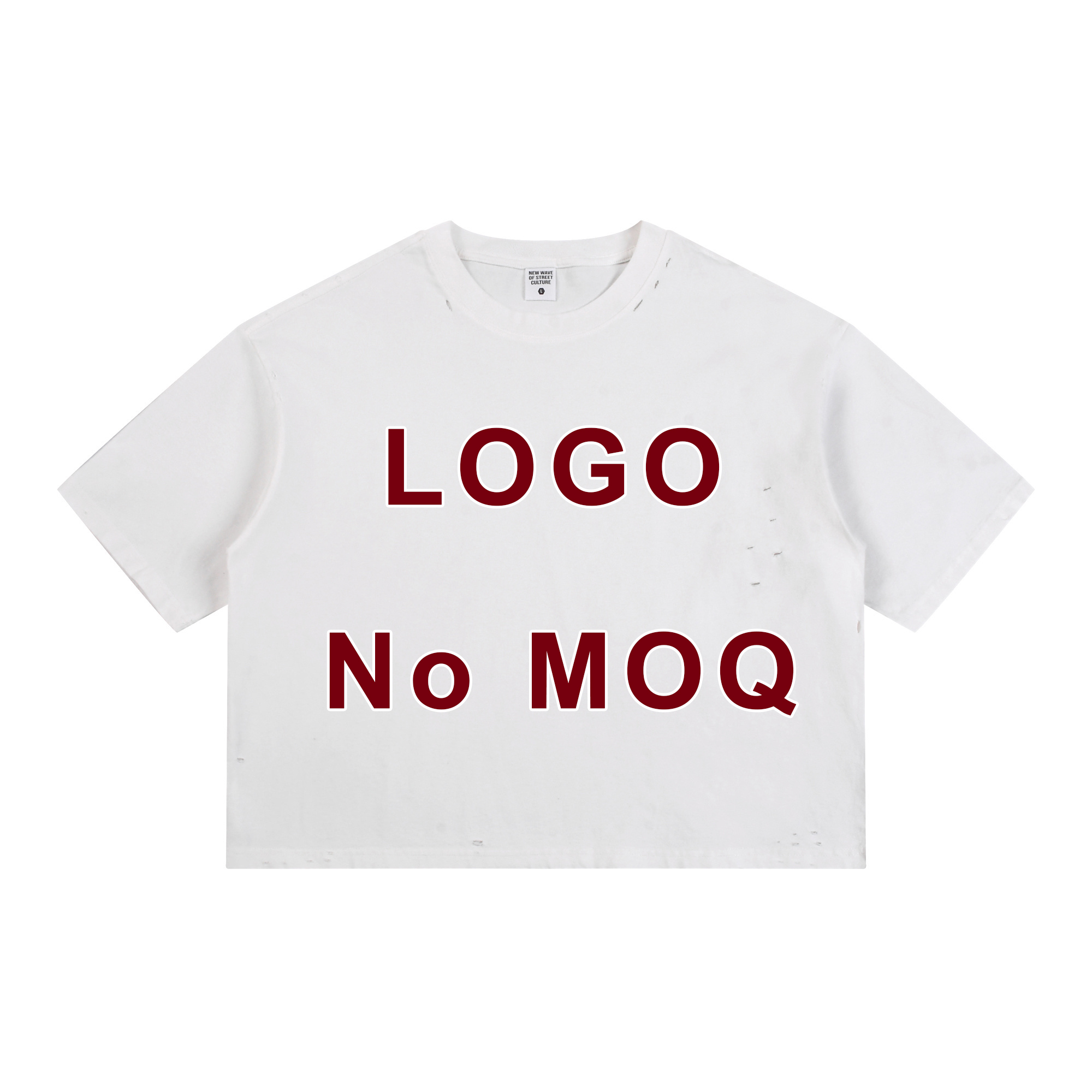 BOX Series Round Neck Ripped Short T Series