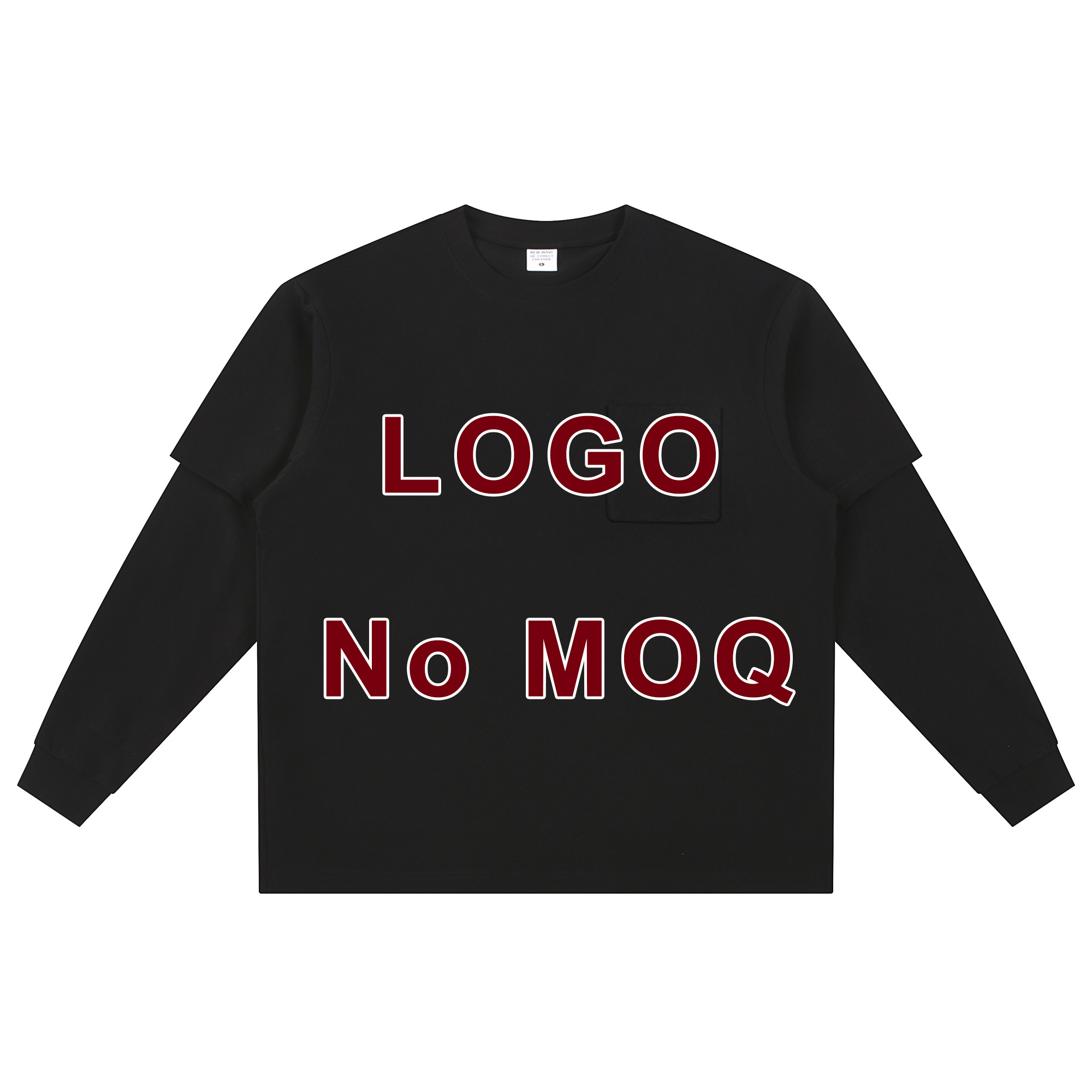 Crew Neck Fake Two Piece Long Sleeve Series
