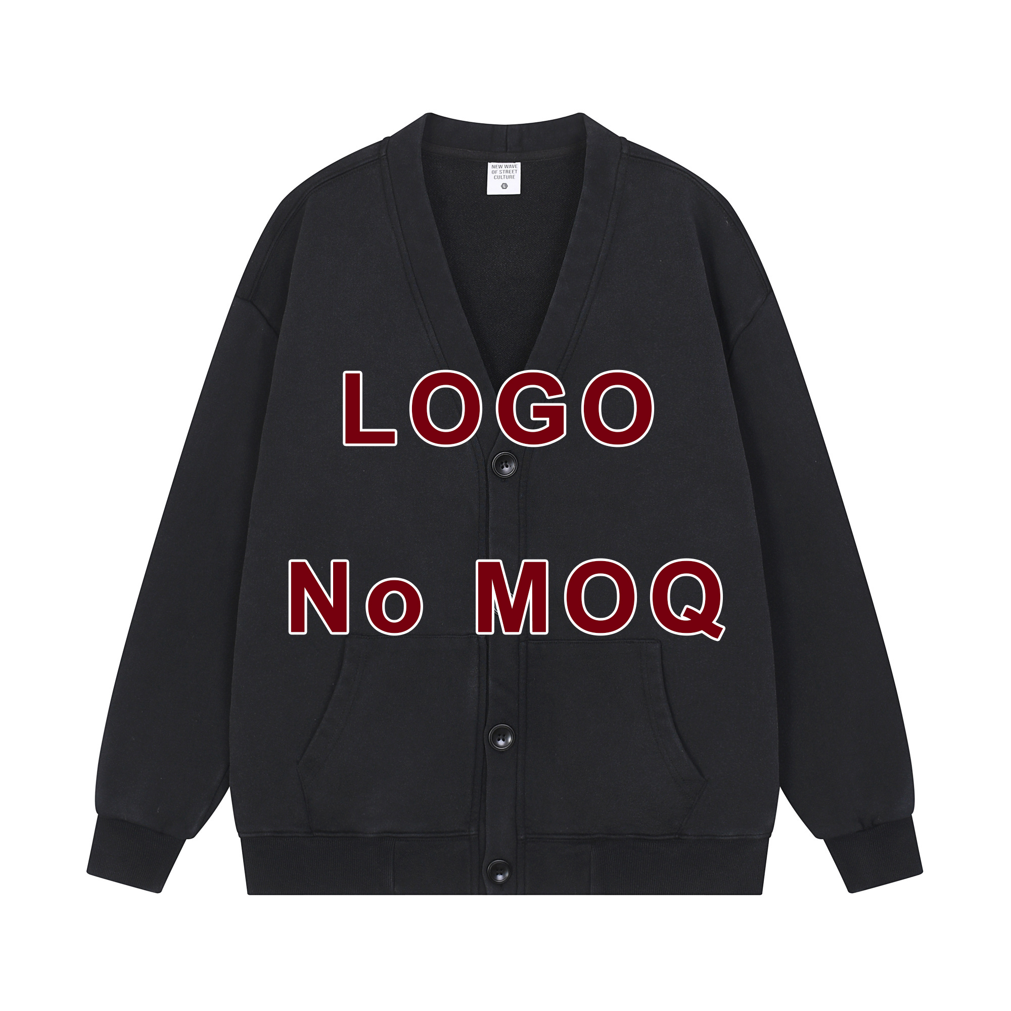 Cardigan Collar Snowflake Sweatshirt