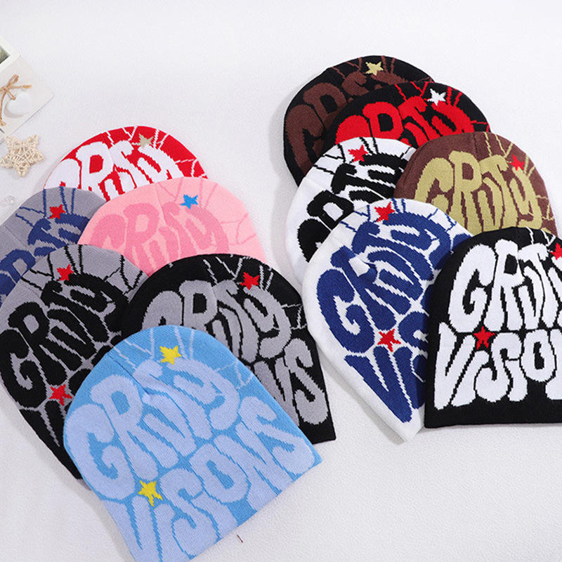 Jacquard logo knitted hat