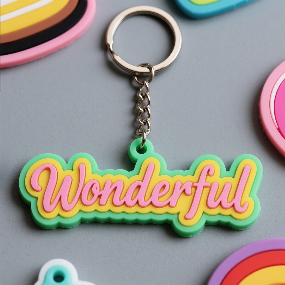 Trending Factory Design Logo Keychain 2D 3D Silicone Rubber Soft Custom PVC & Metal Carabiner Promotional Item