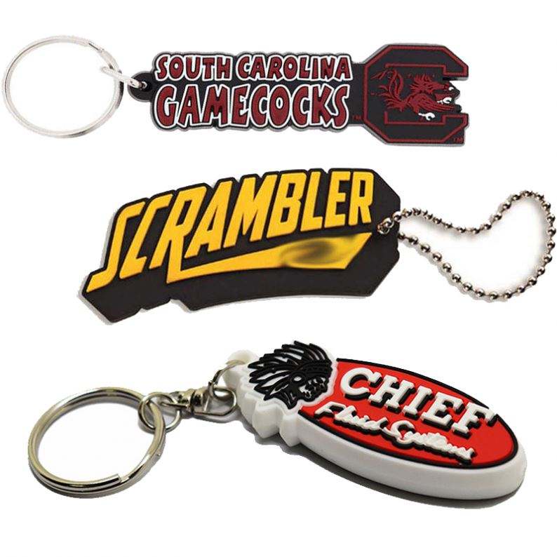 2024 Promotional Logo Kids Custom Rubber Keyring 3d Pvc Keychain Custom Logo Key Chain