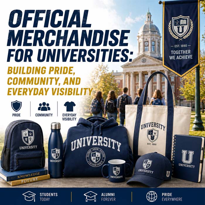 Official Merchandise for Universities: Building Pride, Community, and Everyday Visibility