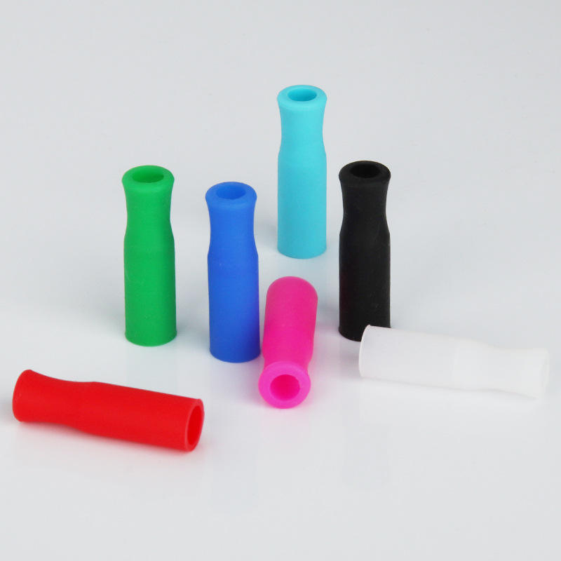 Food Grade Straw Silicone Tip Wholesale Factory Direct Sales 6mm/8mm/12mm Cigarette Holder Type Straw Silicone Tip