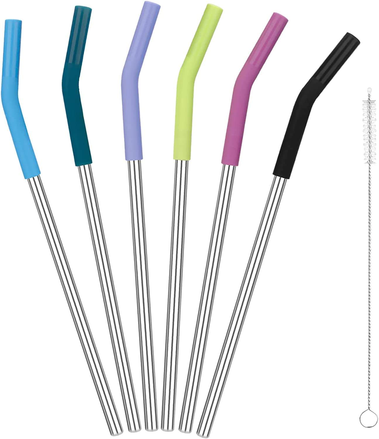 Food Grade Silicone Tips Covers Only Fit for 8mm Out Diameter Metal Straws