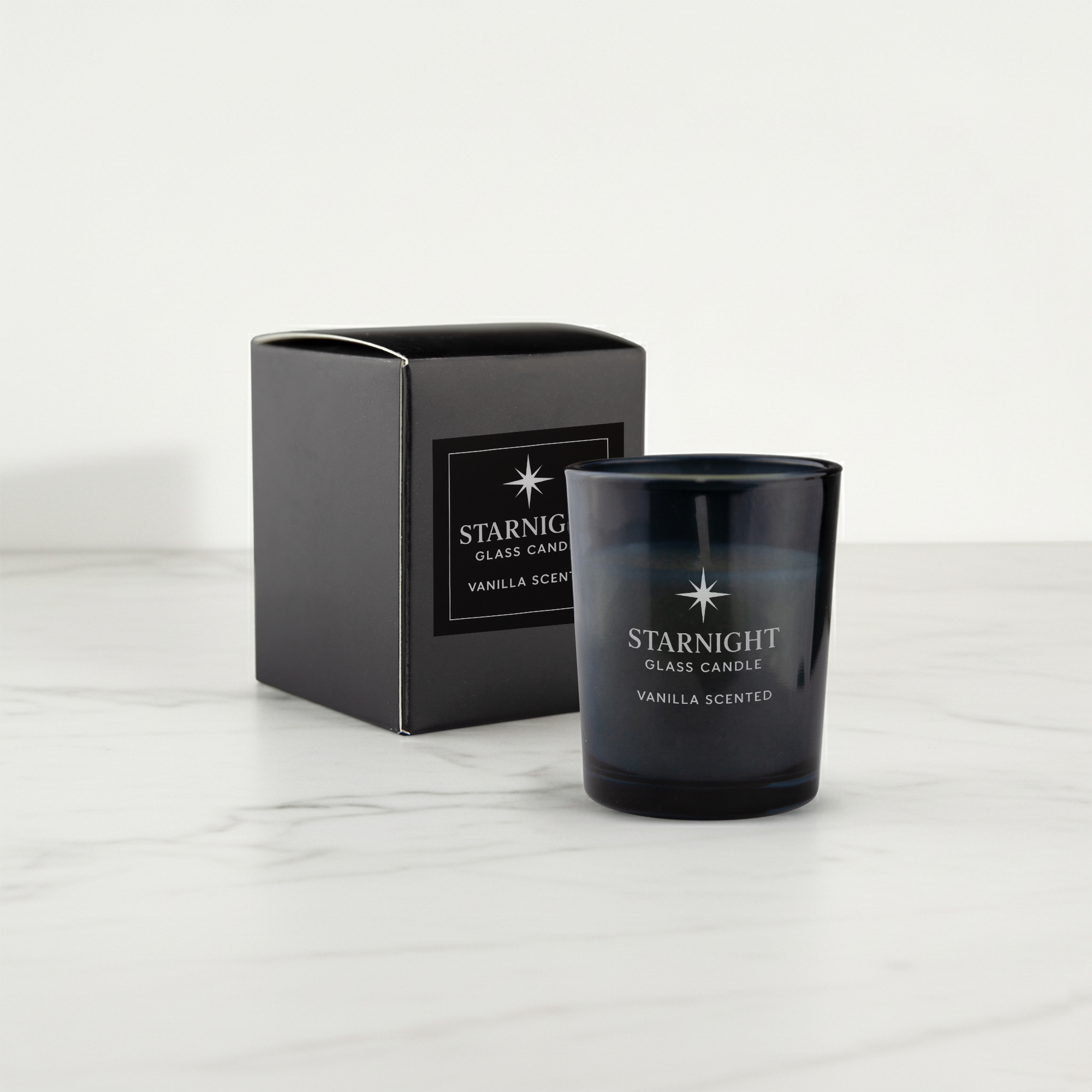 Dark‑Tinted Glass Votive Scented Candle