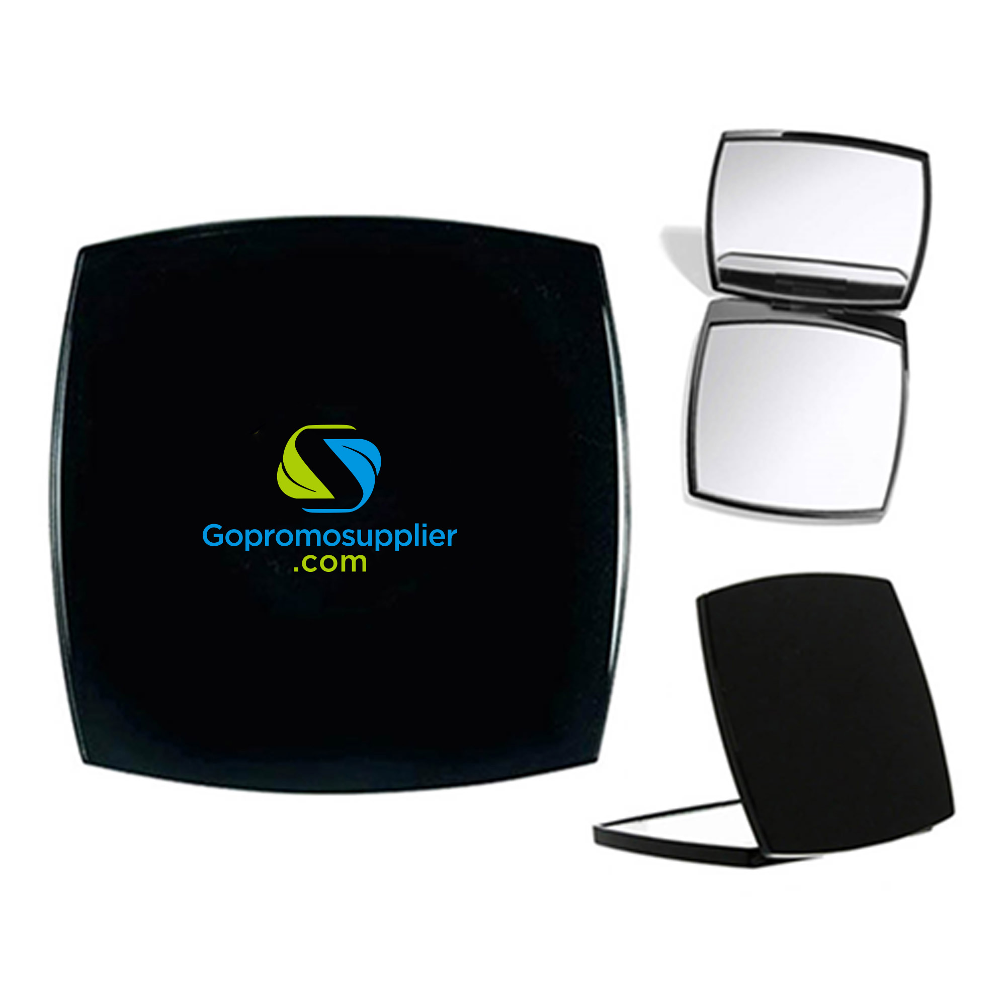 Square PU Leather Compact Mirror