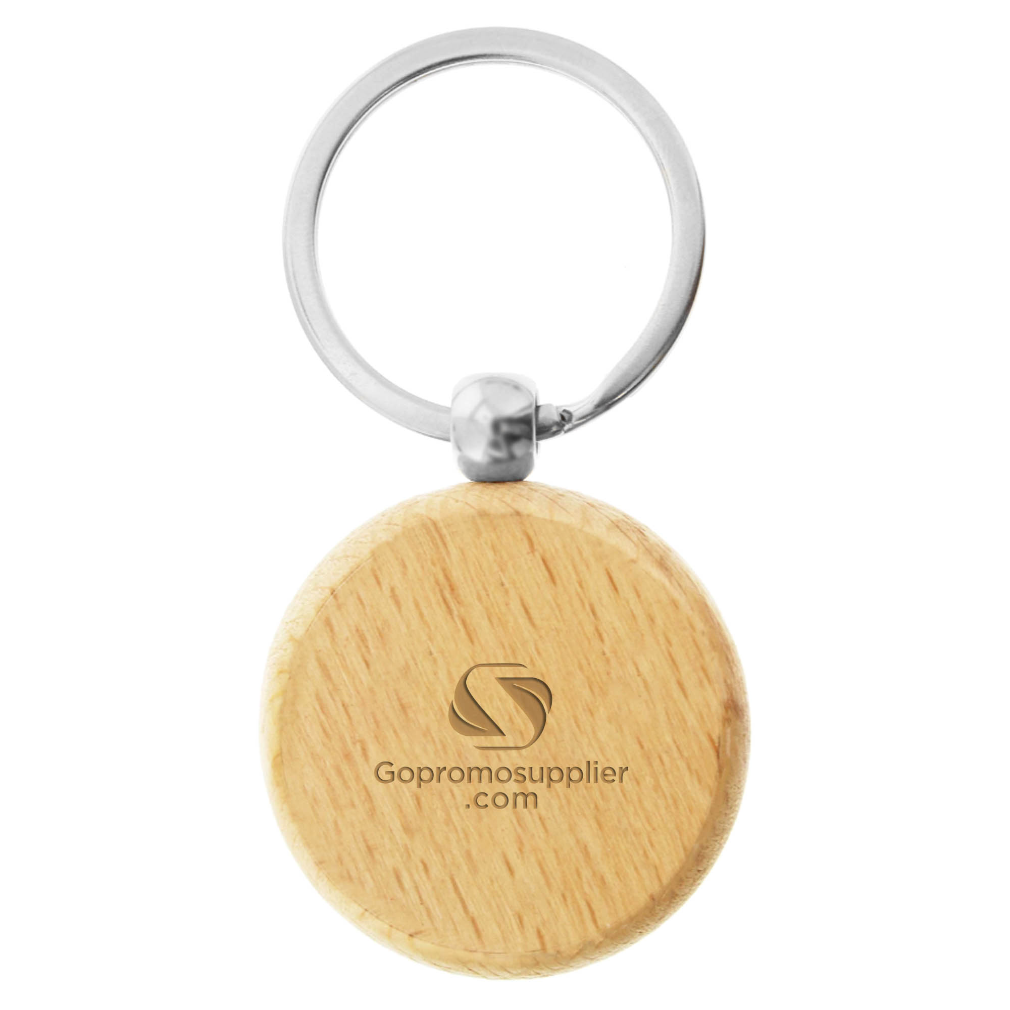 Round Wooden Keychain