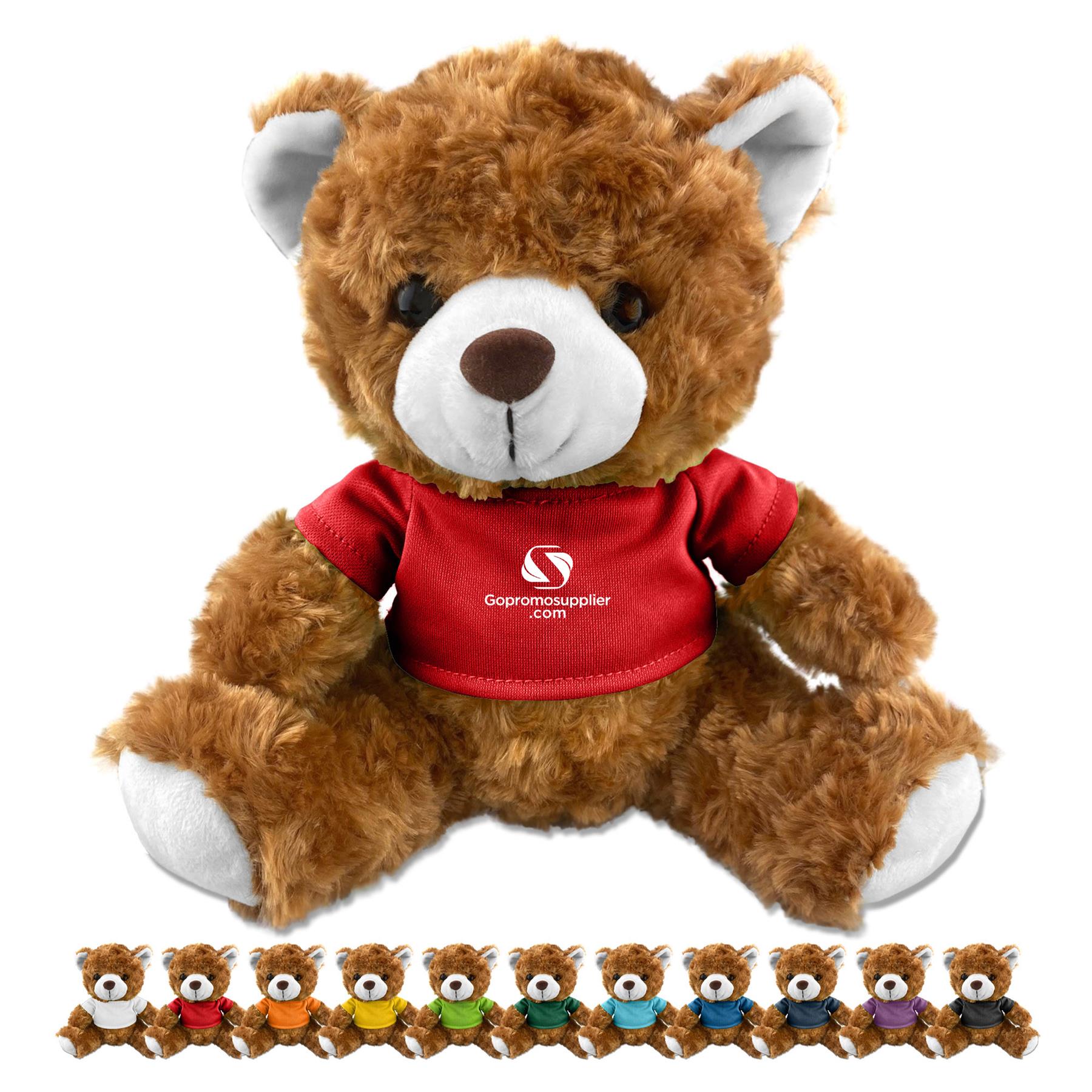 Custom Logo Plush Teddy Bear with T-shirt-2