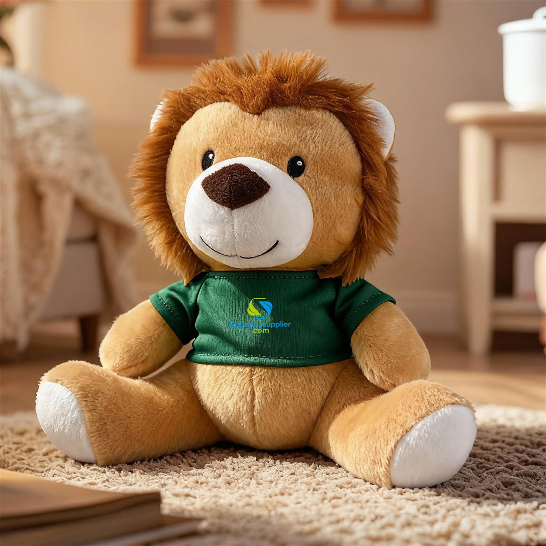 Custom Logo Lion Plush Toy with T-shirt
