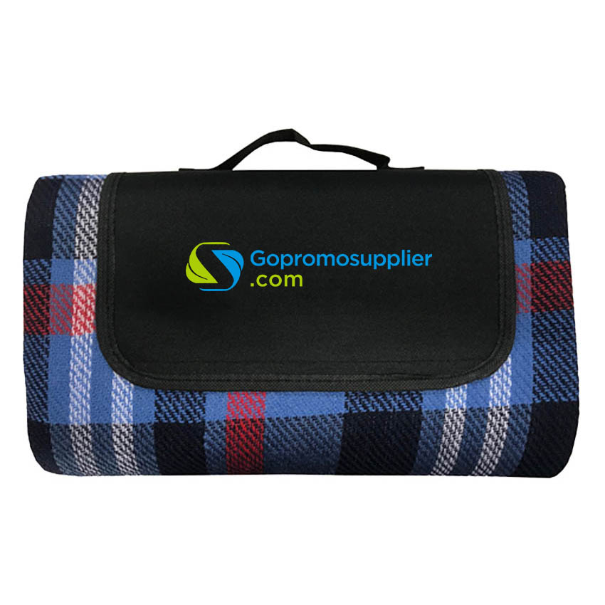 Roll‑Up Waterproof Picnic Blanket, Large Plaid Outdoor Beach Mat with Carry Strap, Custom Logo Available-1