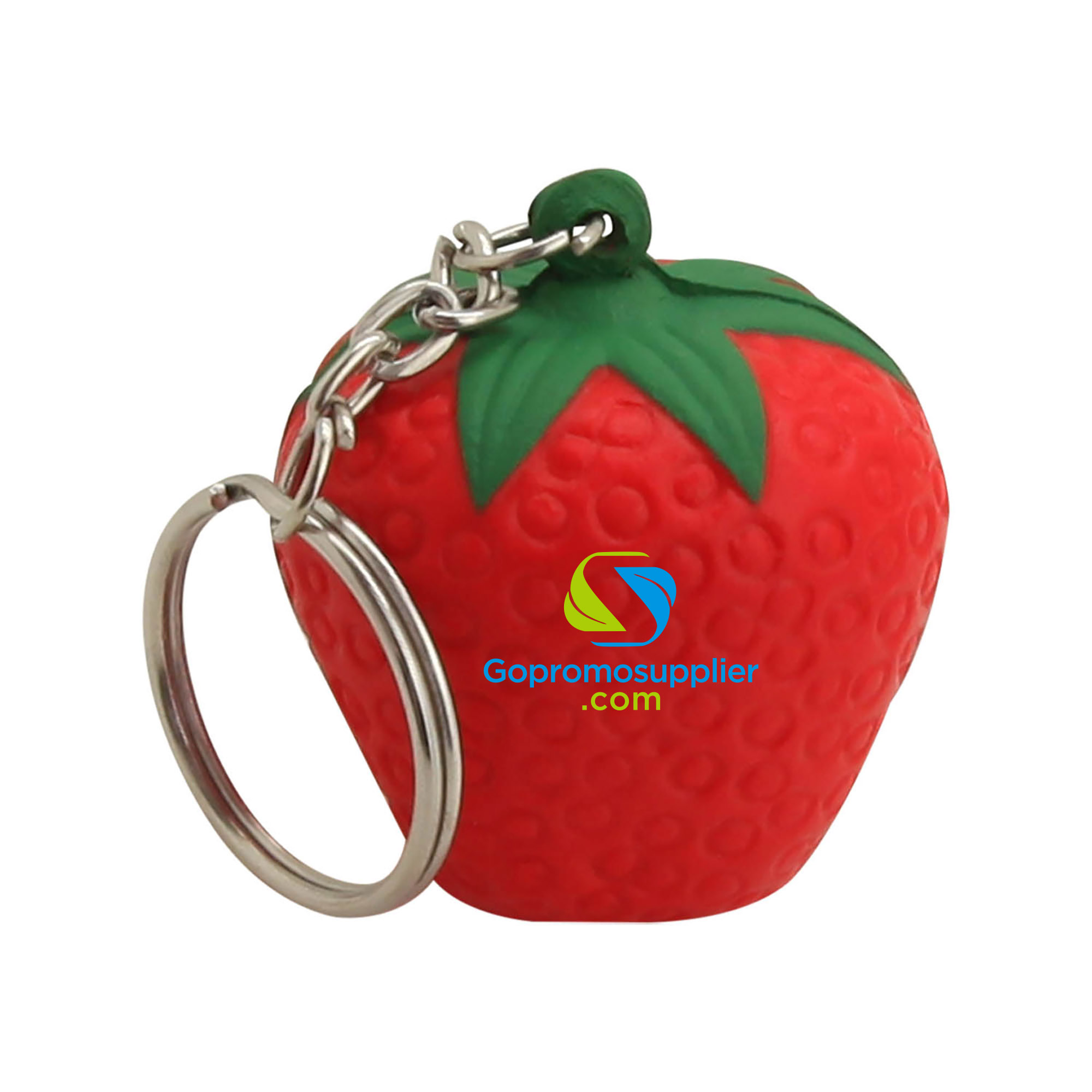 PU Strawberry Squishy Keychain