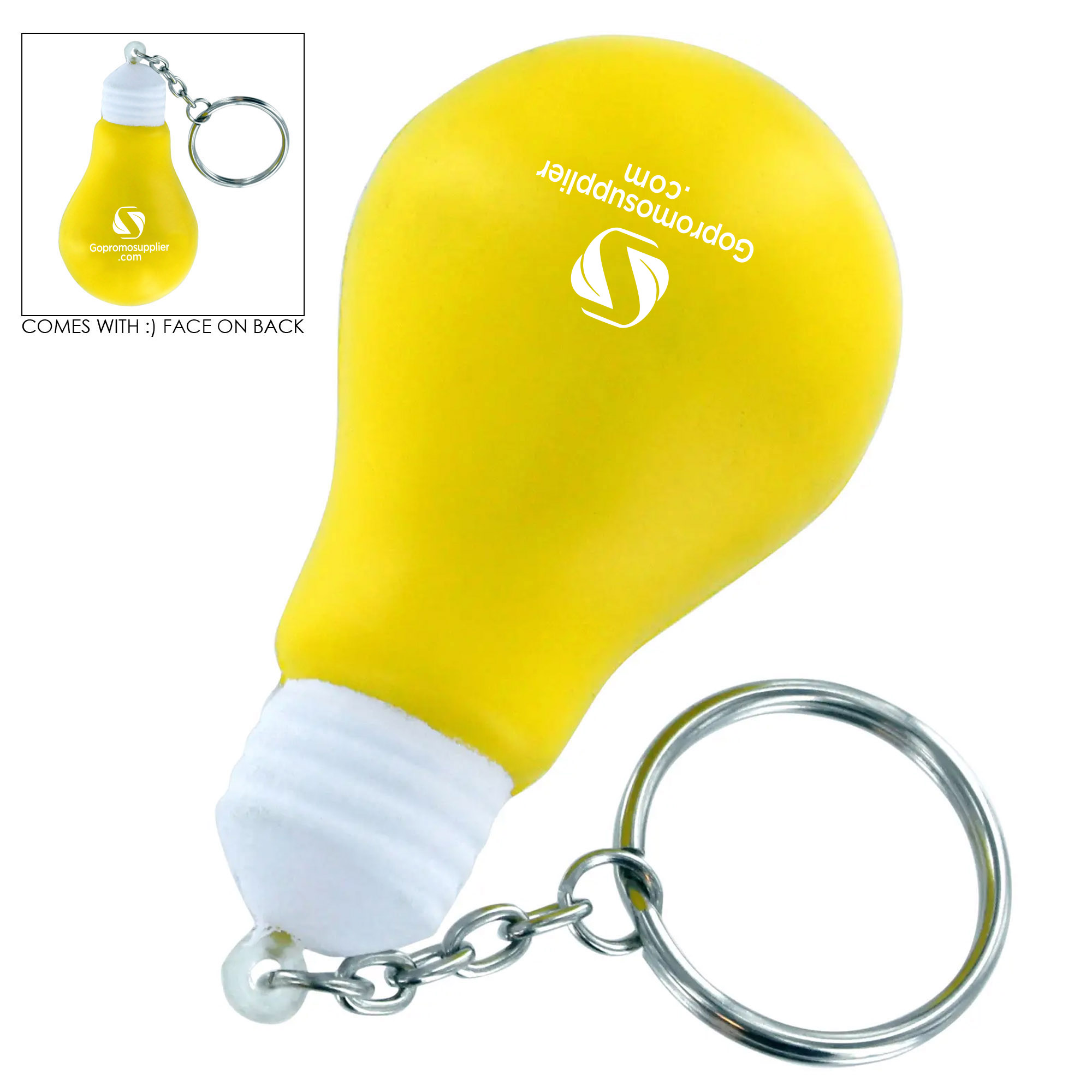 PU Light Bulb Squishy Keychain