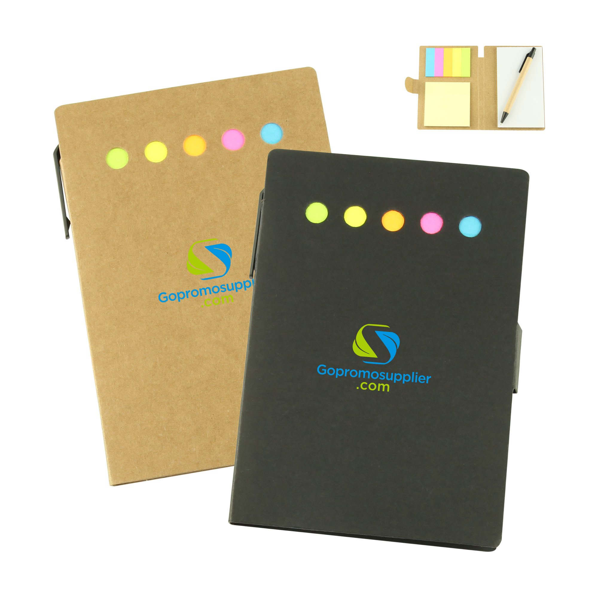 Kraft Clipboard Folder with Sticky Notes_复制