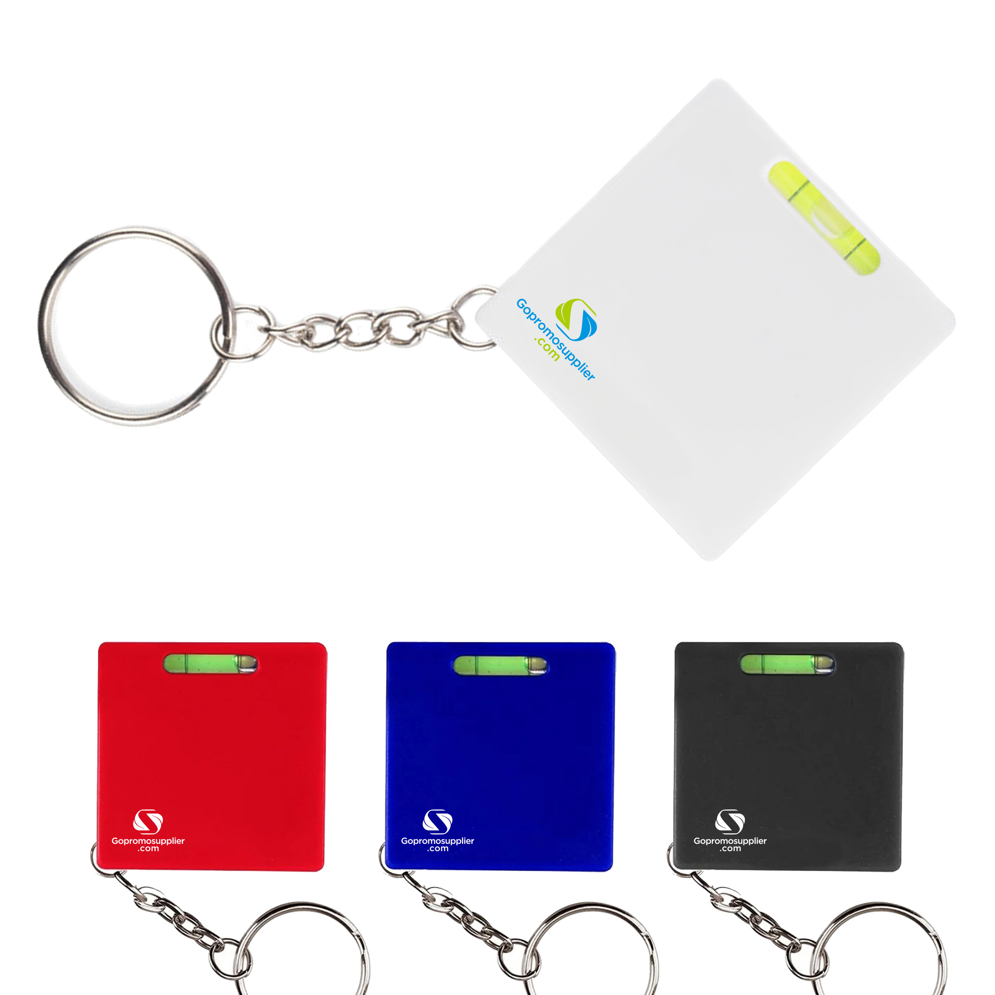 Keychain Tape Measure with Spirit Level